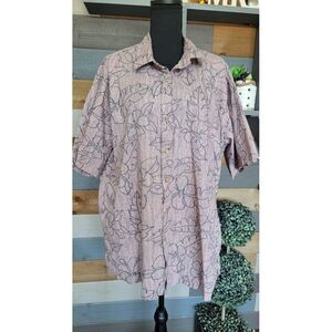 Cooke Street‎ Honolulu Hawaiian Shirt Mens 2XL Pink Aloha Floral Short Sleeve